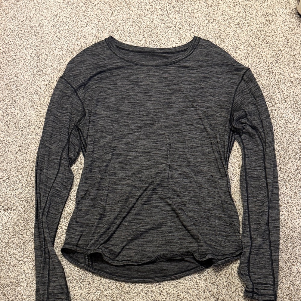 lululemon athletica Charcoal Long Sleeve Top
